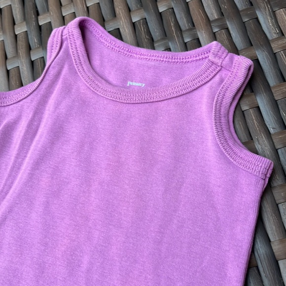 PRIMARY Infant Girls 0-3mo Sleeveless Bodysuit Cotton Purple EUC - Picture 2 of 4